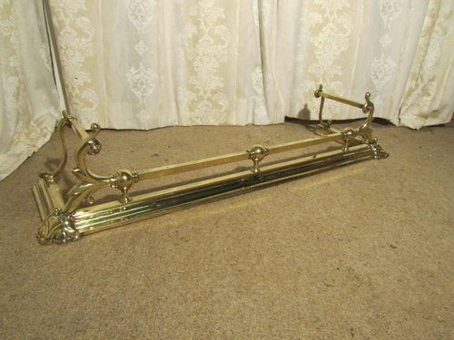 fig 2. Large Victorian Art Nouveau Brass Fender