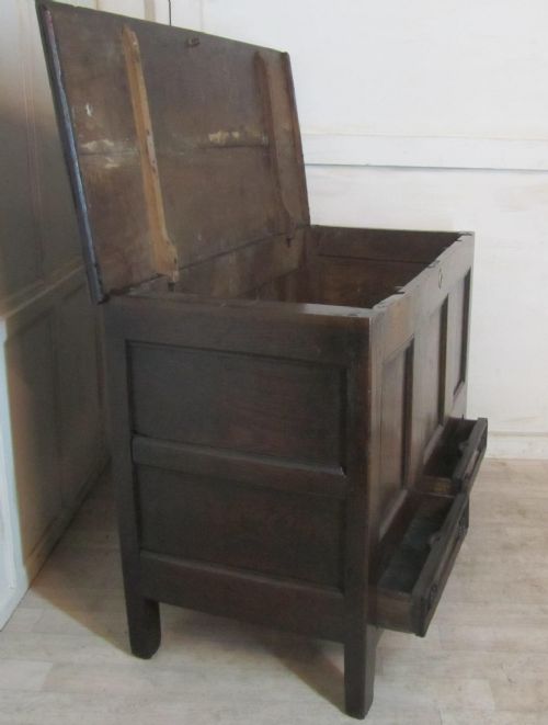 fig 2. Large 17th Century Oak Mule Chest Coffer