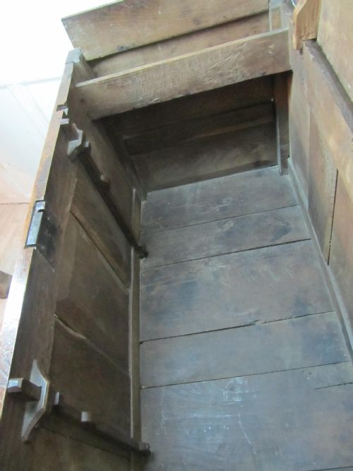 fig 3. Large 17th Century Oak Mule Chest Coffer