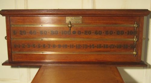 A Victorian Mahogany Snooker Scorer