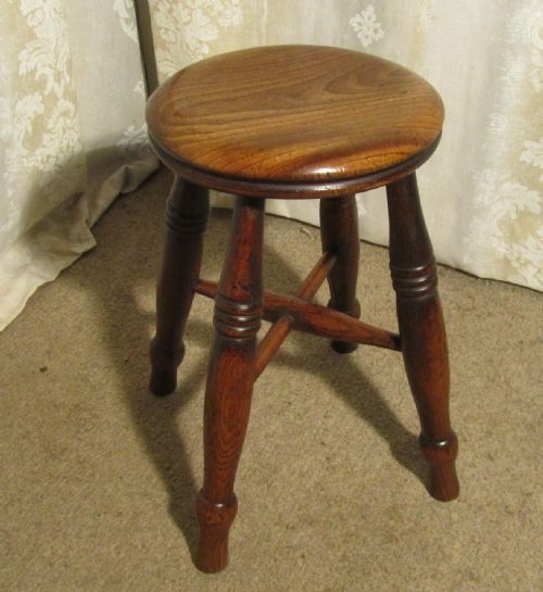 fig 2. A Victorian Elm Farmhouse Kitchen Stool