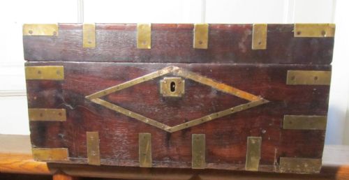 fig 1. Large Georgian Brass Bound Gentleman’s Travelling Box