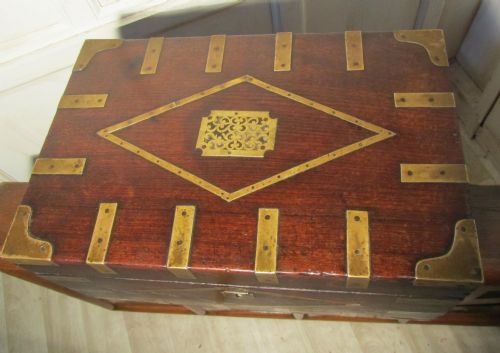 fig 2. Large Georgian Brass Bound Gentleman’s Travelling Box