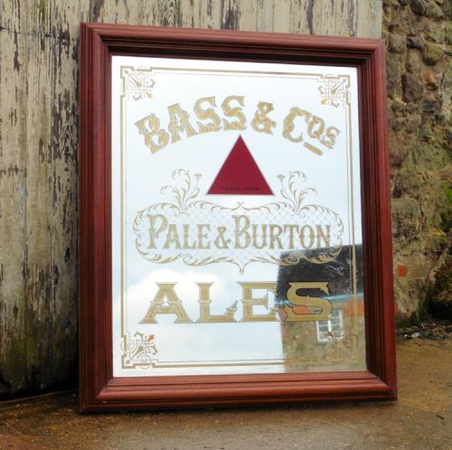 A Large Bass & Co Advertising Mirror, Pub Mirror