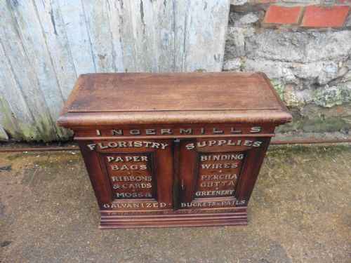 fig 1. Victorian Mahogany Covent Garden Florists Cupboard, Shop Display Advertising