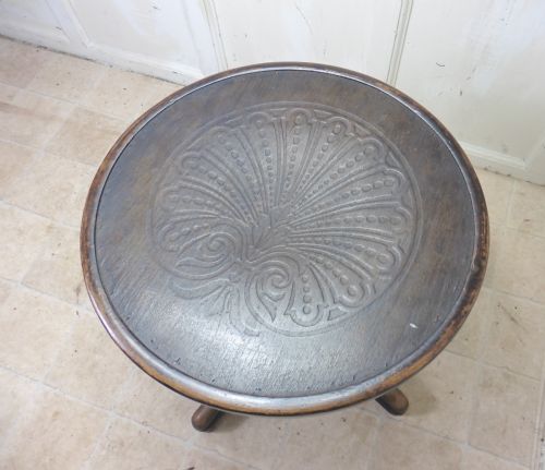 fig 2. Large Swivelling Bentwood Stool, Piano Stool Desk Seat