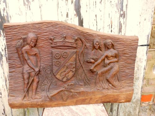 A French Carved Panel from a Chateau Vineyard