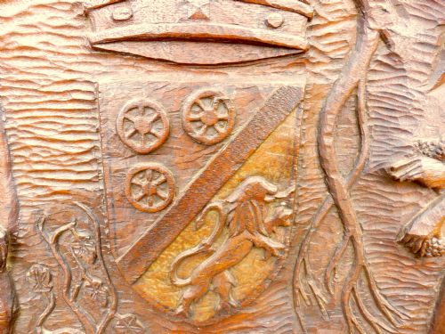 fig 1. A French Carved Panel from a Chateau Vineyard