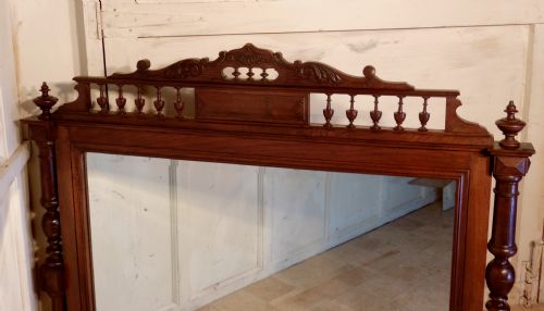 fig 2. French Carved Gothic Oak Over Mantle Mirror