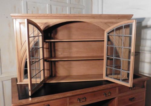 fig 2. Unusual Arts & Crafts Leaded Glass Pine Cupboard