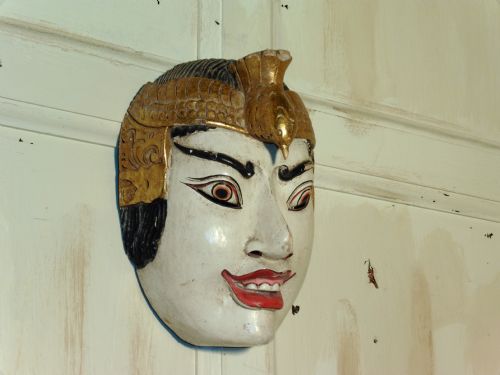 fig 2. Saraswati Topeng Carved Wooden Dance Mask from Indonesia