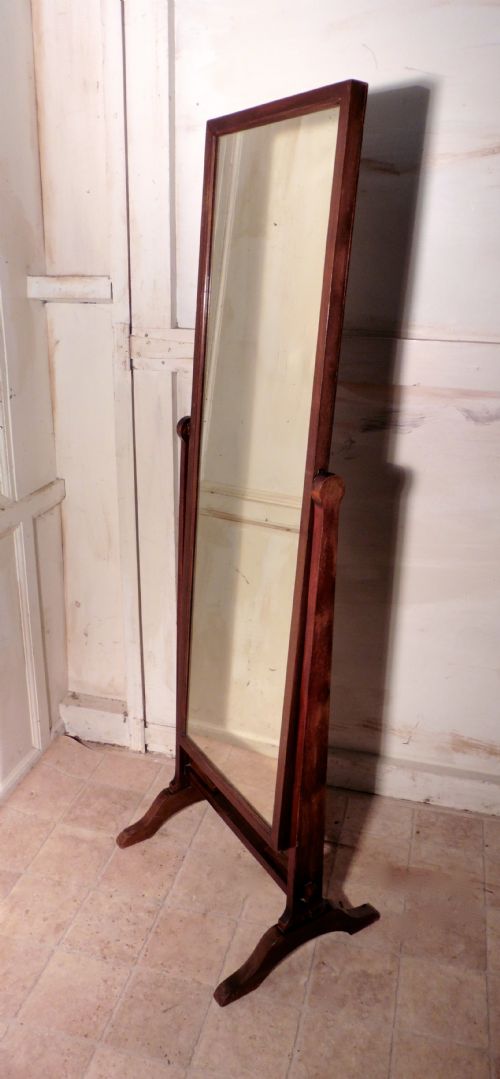 fig 2. Art Deco Walnut Cheval Mirror