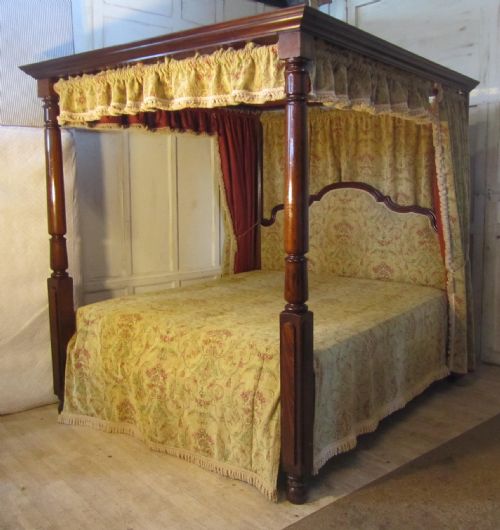Large Victorian Mahogany 6ft Four Poster Bed