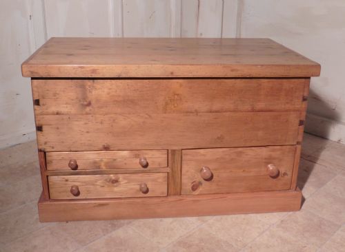 Large Victorian Solid Pine Mule Chest.