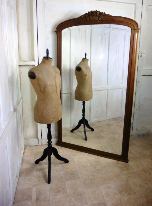 Large 19th Century French Carved Oak Wall Mirror
