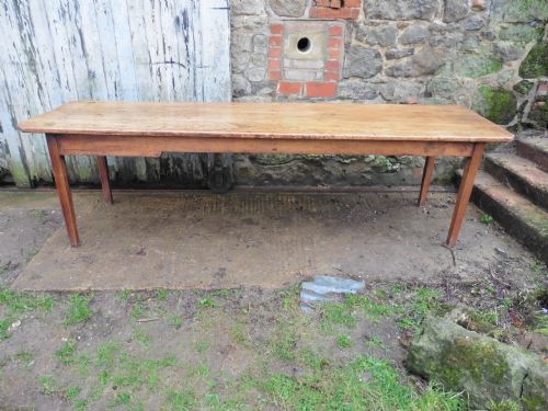 fig 1. A Large 19th Century Rustic French Farmhouse Elm Table