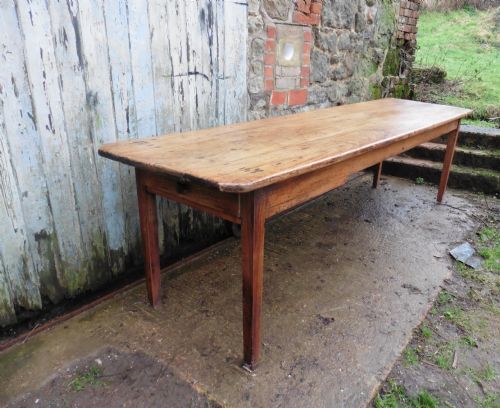 fig 3. A Large 19th Century Rustic French Farmhouse Elm Table