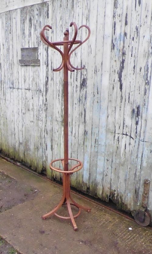 fig 1. Art Deco Light Coloured Bent Wood Hall Stand