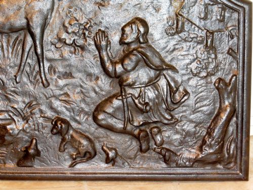 fig 1. A 19th Century French Cast iron Fire Back