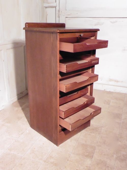 fig 2. Tambour Fronted Bleached Oak Art Deco Filing Cabinet, by Abbess