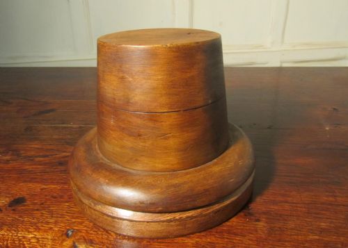 French or Belgian Fruit Wood Hat Block Milliners Form