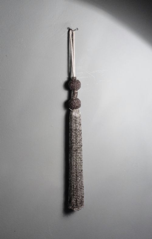 fig 1. 6 Superb Large French Glass Beaded Tassels 