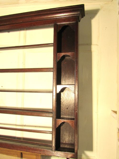 fig 2. An 18th Century Delft Plate Rack in Oak