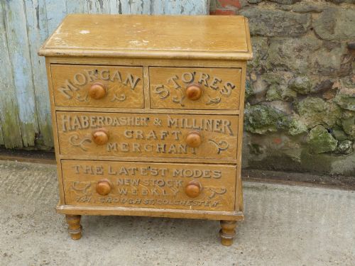 fig 1. Victorian Painted Pine Chest of Drawers, Morgan’s Stores Milliners of Colchester