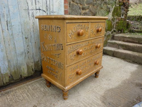 fig 2. Victorian Painted Pine Chest of Drawers, Morgan’s Stores Milliners of Colchester