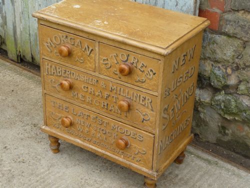 fig 3. Victorian Painted Pine Chest of Drawers, Morgan’s Stores Milliners of Colchester