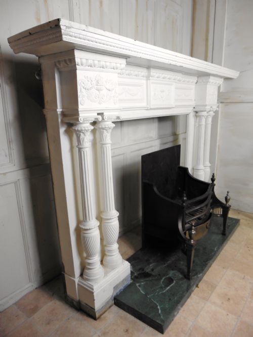fig 3. Large 19th Century Adams Style Cast Iron Fire Place