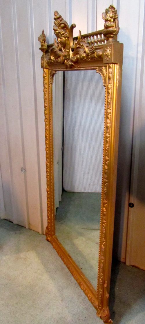 fig 2. A Large French Art Nouveau Gilt Wall Mirror