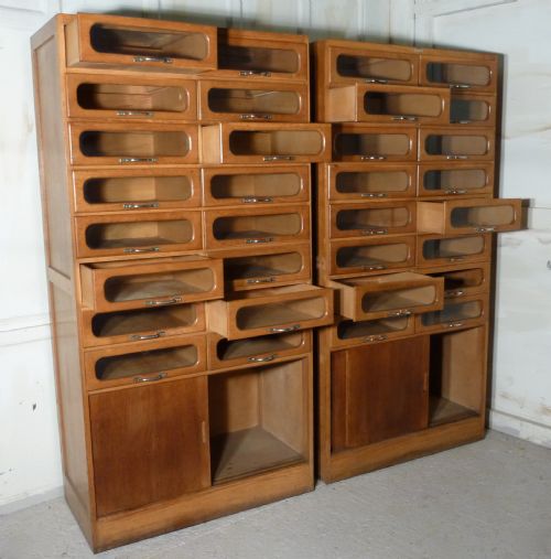 fig 1. A Pair of Vintage Art Deco Haberdashery Cabinets,Shop Fittings