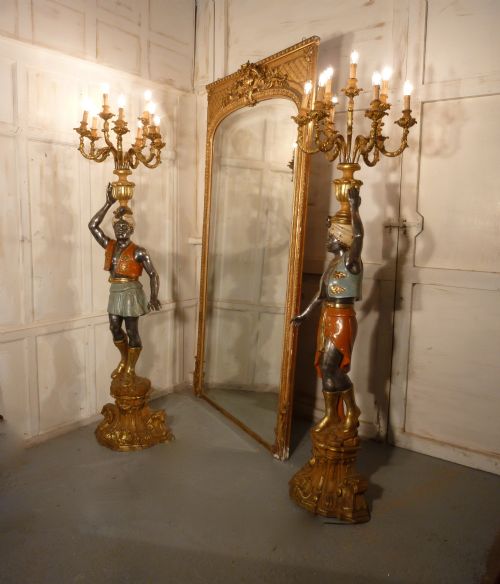 fig 1. A Magnificent Pair of Venetian Blackamoor Candelabra