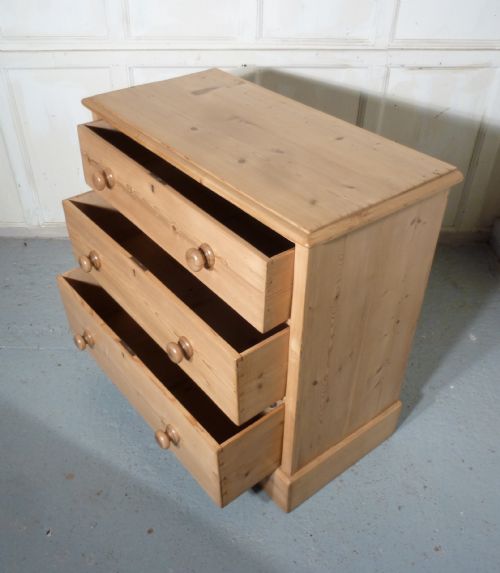 fig 2. A Dainty Victorian Stripped Pine Chest of Drawers