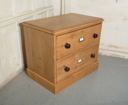 fig 2. A Victorian 2 Drawer Pine Chest of Drawers