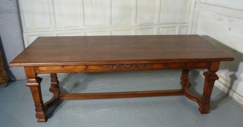 fig 1. French Arts and Crafts Golden Oak Dining Table