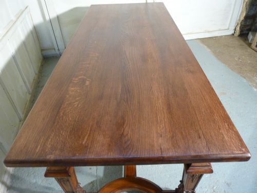 fig 2. French Arts and Crafts Golden Oak Dining Table