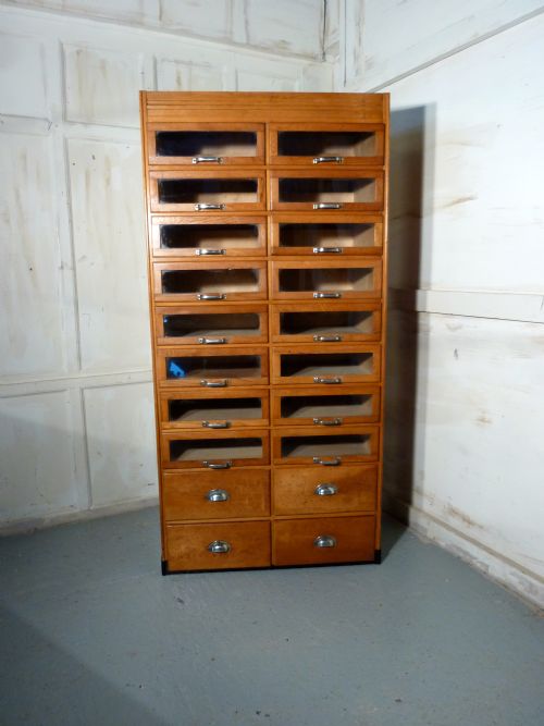 Vintage Art Deco Tall Haberdashery Cabinet,shop Fitting