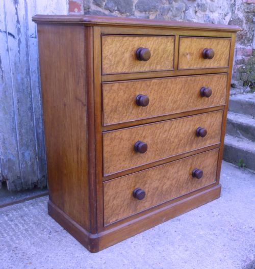 fig 2. A Large Victorian Walnut and Cherry Wood Chest of Drawers