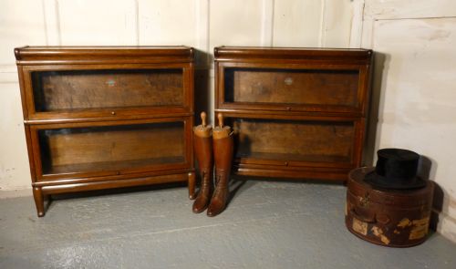 A Pair of 2 Stack or a 4 Stack Oak Globe Wernicke Barristers Bookcases