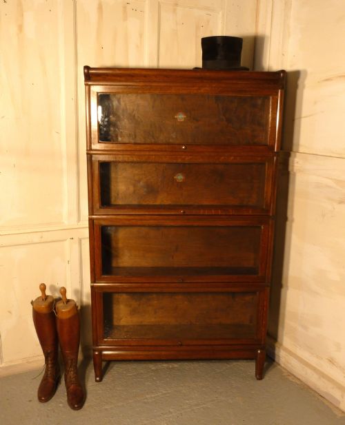 fig 1. A Pair of 2 Stack or a 4 Stack Oak Globe Wernicke Barristers Bookcases