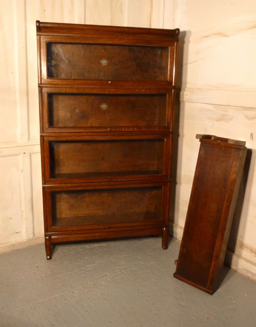 fig 3. A Pair of 2 Stack or a 4 Stack Oak Globe Wernicke Barristers Bookcases