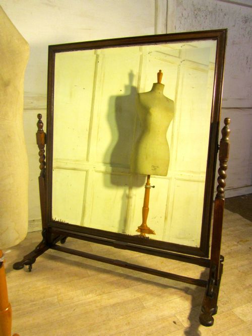 Large Oak Gentleman’s Outfitters Cheval Mirror