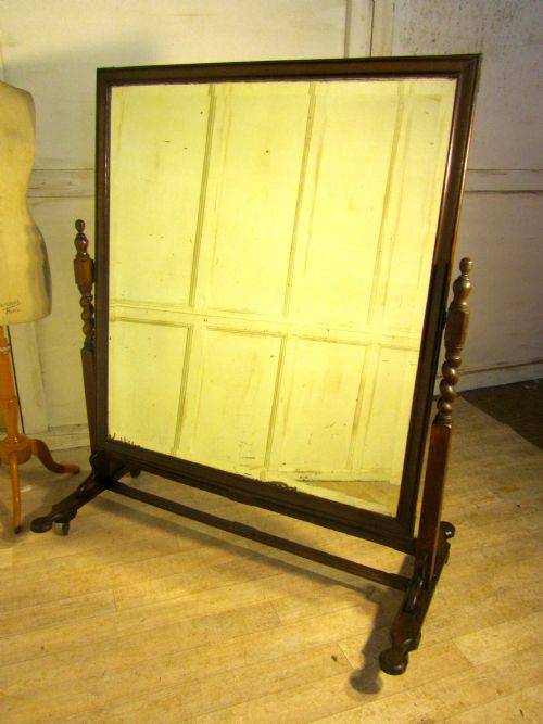 fig 2. Large Oak Gentleman’s Outfitters Cheval Mirror