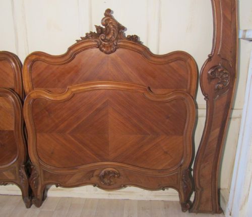 fig 2. Pair of Louis XV Style French Rococo Twin Beds, King Sized Double