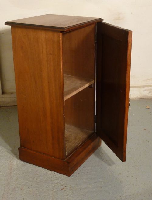 fig 1. Victorian Burr Walnut and Mahogany Bedside Cupboard