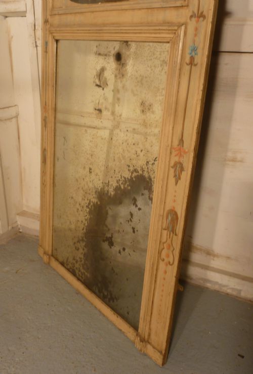 fig 2. Large French Shabby Trumeau Style Console Mirror