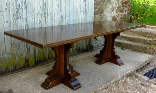 fig 2. Large Gothic Style Walnut Refectory Table, Boardroom Table