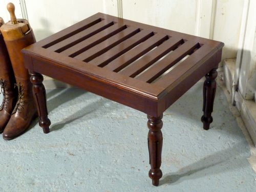fig 1. A Very Elegant Early Victorian Mahogany Luggage Rack, Suitcase Stand